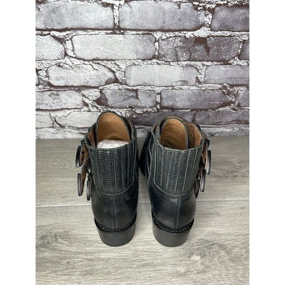 Alias Mae Black Leather Pointed Toe Buckle Straps Boots Women Sz 40EU/9.5M US - Picture 7 of 16